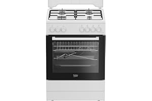 BEKO FBST62110ST - Cucina a gas con forno elettrico, 60x60 cm, Bianco, Classe energetica A