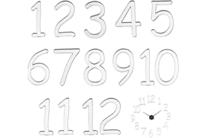 ‎FINGERINSPIRE FINGERINSPIRE 15 Silberne Arabische Acrylziffern Für Eine Wanduhr Uhrennummern Zubehör Für DIY Digitaluhrnummern Ersatzteile 0-9 für Bezaubernde Handwerkliche Dekoration