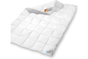 ETÉREA HIMMLISCHE QUALITÄT etérea Piumino invernale in microfibra- Piumino Frieda 155x200 - Resistente & Oeko-Tex - Lavabile a 60 gradi - Piumino super morbido e soffice - Super calda - 155 x 200 cm - Bianco