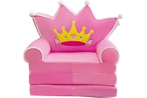CORLIDEA Sofá cama para niños sin esponja de relleno, 2 en 1 de peluche sillón motivos lindo respaldo cómodo de dibujos animados funda de sofá para niños sillón de dormitorio (F-C, One Size)