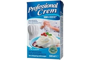 ZEELEC 4 pezzi * 500 ml panna professional crem già montata e zuccherata naturalmente priva di lattosio senza glutine 100% vegetale