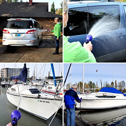 Kitclan Flexibler Gartenschlauch ( Verbesserter ), Wasserschlauch Dehnbar bis 30m mit Multifunktion Düse 8 Arten Brause für Bewässerung Gartenarbeit Autowäsche Reinigung - 7