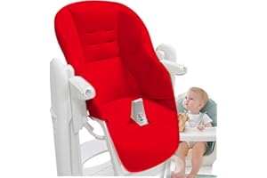 FIRULAB Funda para silla de comedor para bebé, almohadilla para silla alta de cuero PU, cómoda almohadilla para cojín para silla alta para bebé, funda de repuesto para Peg Perego Tatamia