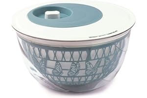 Snips, Maame Butterfly Sałatkownica do sałatek, 4 Lt, pralka do sałatek susząca 27 x 27 x 15 cm, jasnoniebieska, wyprodukowana we Włoszech, 0% BPA i ftalan free