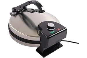 10 Zoll Tortilla Press electric YUNRUX Roti Maker mexico style Taco Presse automatisch Edelstahl Tortilla Maker Antihaftbeschichtet Quesadilla Maker Chapati Maker im indischen Stil Tortilla Maschine