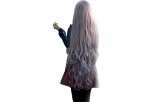 SAWEKIN Cosplay Lange Perücke Langhaarperücke Gelockt Faschingsperücke Perücken Wig für Cosplay Kostümparty Halloween Karneval (A)