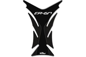 Resin Bike Stickers Motorcycle Compatible With Kawasaki ER-6N. Protection Tank Pad Motorcycle Bumps And Graffi. Sticker 3D Resin Measure Universal - Effect Carbon