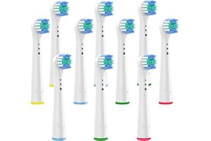 YOLAIST Toothbrush Heads Compatible with Most Braun Oral B, 10 Pack Professional Electric Toothbrush Replacement Heads Adults Precision Clean Brush Heads Refills