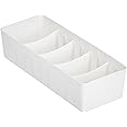 Amazon Brand - Solimo Multi-purpose Adjustable Drawer and Wardrobe Organiser for Socks |Underwear | Ties | Jewellery (Set of 4, White)