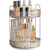 360° Rotating Makeup Organizer Box - Cosmetic Storage with Drawers, Plastic Makeup Holder Stand for Dressing Table, Lipsticks