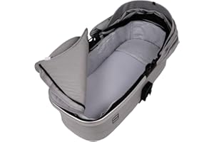 Tititnins® - Funda Capazo Velcro Joolz Hub+ Gris Melange - Acolchado Transpirable- (100% Algodón)