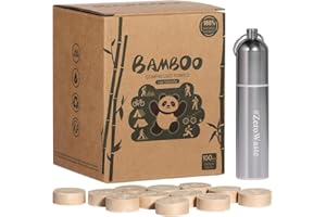 MORGIANA 100 Jetables Compressées Serviettes Bambou Serviette Jetable Visage 20 * 22 cm pour Voyage Camping Randonnée Sport Salon de Beauté Serviettes Ménagères(zéro déchet)