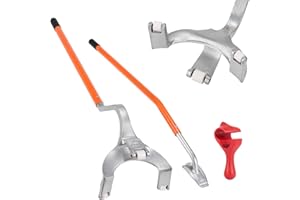 VEVOR Levier Démonte Pneus Poids Lourds 571-622 mm Démonte Pneu Acier Barre Montage Démontage Manuel 3 Outils de Changement de Pneu Maintien Talons Décolle-Talon pour Camion sans Chambre à Air Orange