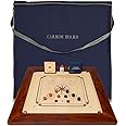 Uber Games – Championship Carrom Board Set – 37 x 37 inch Official Size Tournament quality board Including Carrom Men, Striker & Powder – Gives the Best Playability – suitable for very best players