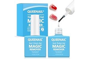 UHELTOSLY 2 pcs 15ml Dissolvant De Vernis À Ongles En Gel Paquet, Gel Nail Polish Remover, Enlève Facilement et Rapidement le Vernis Gel en 3-5 Minutes, Dissolvant Professionnel Pour Tout Type D’Ongles