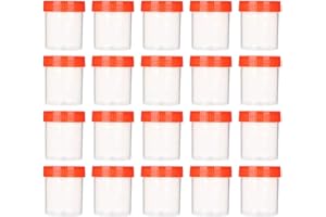 MILISTEN Lot de 50 récipients pour échantillons scientifiques en plastique pour urine Boîte scellée Fournitures de laboratoire 40 ml Couleur aléatoire