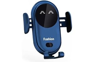 WDYY 2021 New Upgraded Wireless Car Charger Mount, Smart Wireless Auto-sensing Car Phone Holder Charger, Fast Charging Auto-clamping Car Phone Holder Air Vent Phone Holder (Blue)