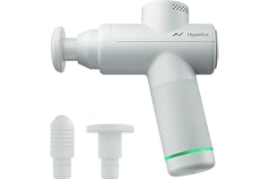 HYPERICE Hypervolt Go 2 - Con tecnología Quiet Glide - Pistola de masaje de percusión portátil | 3 velocidades, 2 cabezales intercambiables (Hypervolt Go 2 Blanco)