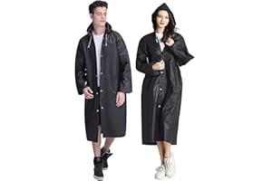 GUKOY 2 Stück Regenponcho Regenmantel Herren Damen Wasserdicht, Eva Regenbekleidung Regencape Regenjacke Regen Zubehör für Wandern Radfahren Camping und Reisen
