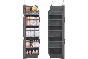 Lifewit 1 Paket Över Dörr Organisatör med 5 Stora Fickor och 10 Mesh Sidofickor, 44 lbs Viktkapacitet Hängande Lagerorganisat