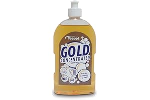 Teepol Gold Concentrated Liquid Detergent - Powerful General Cleaner - Cuts Through Fats and Grease - Lemon Scented - 500ml