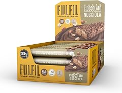 Fulfil Barrette vitaminiche e proteiche - Gusto frusta al cioccolato e nocciola - 14 g di proteine ad alto contenuto proteico