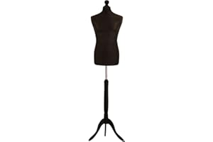 ACE OF SPACE Male Tailors Dummy Bust Size Dressmakers Fashion Mannequin Students Black With Black Tripod Stand
