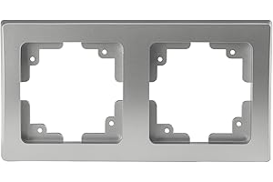 CHILITEC Delphi Cadre Mural Double pour 2 Composants encastrés Gris argenté
