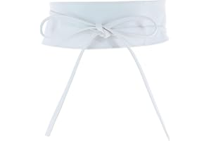 FASHIONGEN - Ceinture femme Obi en Véritable Cuir de Vachette Pleine Fleur, Ceinture pour robe, CASSIANE