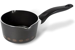 Moneta Alluflon Costanza Casserole Antiadhérente, Diamètre 14 cm, Aluminium, Noir