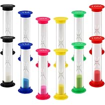 Set Di 3 Clessidre Per Bambini – Timer Di 3 Minuti Con Sabbia Colorata, Per Denti E Giochi