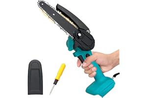 ALBESSULI Mini Chainsaw Cordless 6-inch, Electric Chain Saw with Safety Lock,Compatible with BL1830 Battery, One-Handed Portable Power Chainsaw for Tree Branch Wood Cutting (Tool Only,Battery not Include)