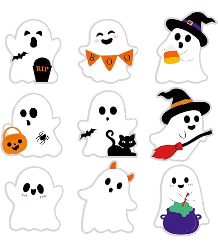 1000 Stück Halloween Aufkleber Rolle – 2 Rollen Mit Kürbis, Fledermaus, Spinnen, Ideal Für Süßigkeitentüten & Deko