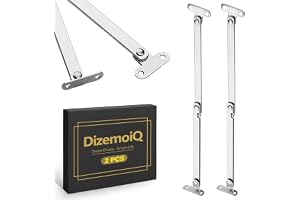 DizemoiQ 2 stycken, helt metall, klaffhållare med låsning, 0–180°, justerbar klaffstöd för möbler, skåp, lådor, lockstöd, dör
