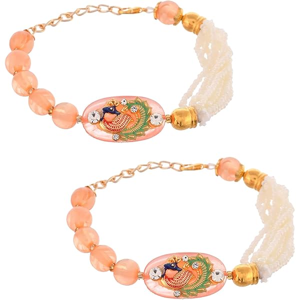 Ascension Raksha Bandhan Rakhi Combo Pack - Designer Kundan Rakhi With Mug, Card & Tilak