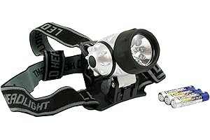 Arcas 307100004 LED Stirnleuchte mit 9 LED's, inkl. Batterien