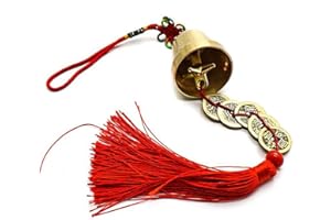 FENGSHUISALE Feng Shui - Portafelicidad con 5 Piezas Emperador y Bolsa (15,7", Color Dorado