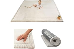 Hakuna Matte Premium Large Coral Velvet Baby Play Mat 200x150x2.5cm Grey | High-Density high-density foam Area Rug – Stylish 