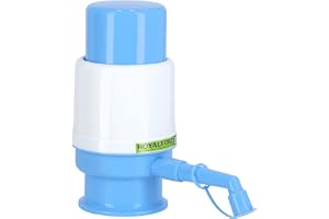 Royalford Rf9964 Water Pump - Dolphin Bottles Manual Bottle Pump, Easy Drinking Portable Hand Press Dispenser White & Blue