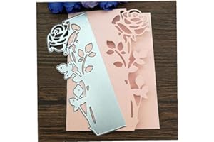 BYFRI Feuilles Rose Bordure Pochoirs de Coupe en métal Die Cut pour Le Bricolage Scrapbooking Album Paper Card Embosser