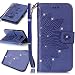 Produktbild FESELE Blume Glitzer Bling Lederhülle für [Samsung Galaxy A3 2016] Leder-Mappen-Karten-Slot-Abdeckung im Bookstyle mit Standfunktion, Samsung Galaxy A3 2016 Strass Diamant Malerei Brieftasche Hülle L