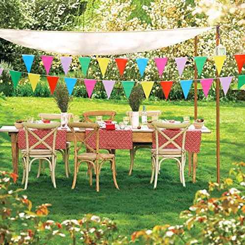 Multicolour PVC Bunting Banner(10m with 30 Flags), Opret Plastic Double Sided Bunting for Party Decoration reviews Multicolour PVC Bunting Banner(10m with 30 Flags), Opret Plastic Double Sided Bunting for Party Decoration