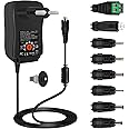 Universal Netzteil,Cshare 30W AC auf DC 12V 9V 7.5V 6V 5V 4.5V 3V 1A 2A Multi-Voltage Adapter,mit 5V 2.1A USB Port und 8 DC S