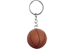 AUTOZOCO Llavero Baloncesto, Key Chain basket, pelota Basket, llavero pelota Baloncesto, llavero pelota, Material Plástico, Diámetro de la pelota 4 cm