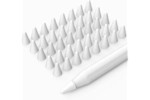 BEAUDOM Tappi per Punte in Silicone per Apple Pencil 1 & 2 Generazione, Copertura della Punta per Apple Pencil 1 & 2 Generazione (40 Pezzi, Bianco)
