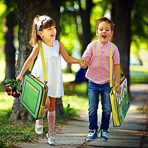 KIPTOP Kinder Auto Knietablett Nette Tierdrucke Sketchpad Multifunktions Reise Tablet Speicher Netzbeutel Esstisch Tablett für Kinder - 7