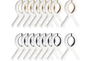 RobLuX 16 Piezas Pinzas Toallas Playa Grandes Pinzas Ropa Clips ABS Ropa Que No Dejan Marca Fuerte Clips Plástico Resistente al Viento y Antideslizante para Tumbonas Mantas Ropa Pesada