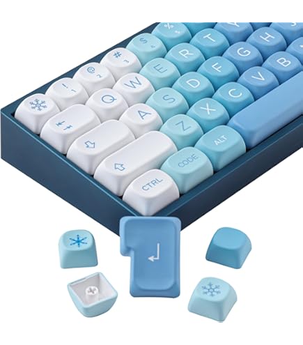 PBT Customized Gradual Purple Keycaps Set - 142 Keys Dye-Sublimation MOA Profile - Compatible With Cherry MX Keys For ANSI Layout Mechanical Keyboards