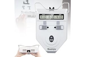 Huanyu Pupillomètre Numérique Optique PD Meter 45-82mm Mesureur de Distance Pupillaire Mesure des Pupilles avec Affichage LCD Précision 0.1-0.5mm Optométrie pour École Hôpital Outil Optique(LY-9A)