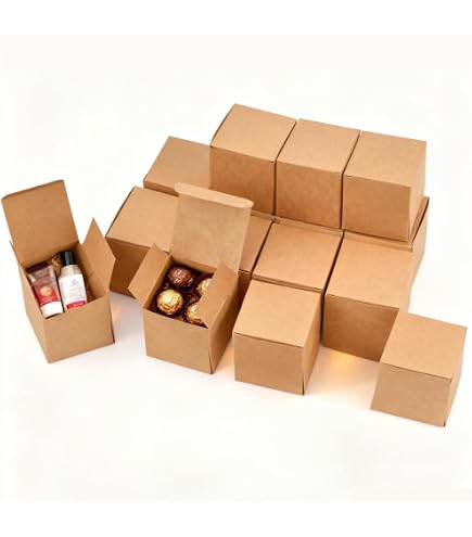 Scatole Regalo Carta Kraft 13x13x13 Cm – Confezione Da 15, Marroni, Per Piccoli Regali E Fai-da-te